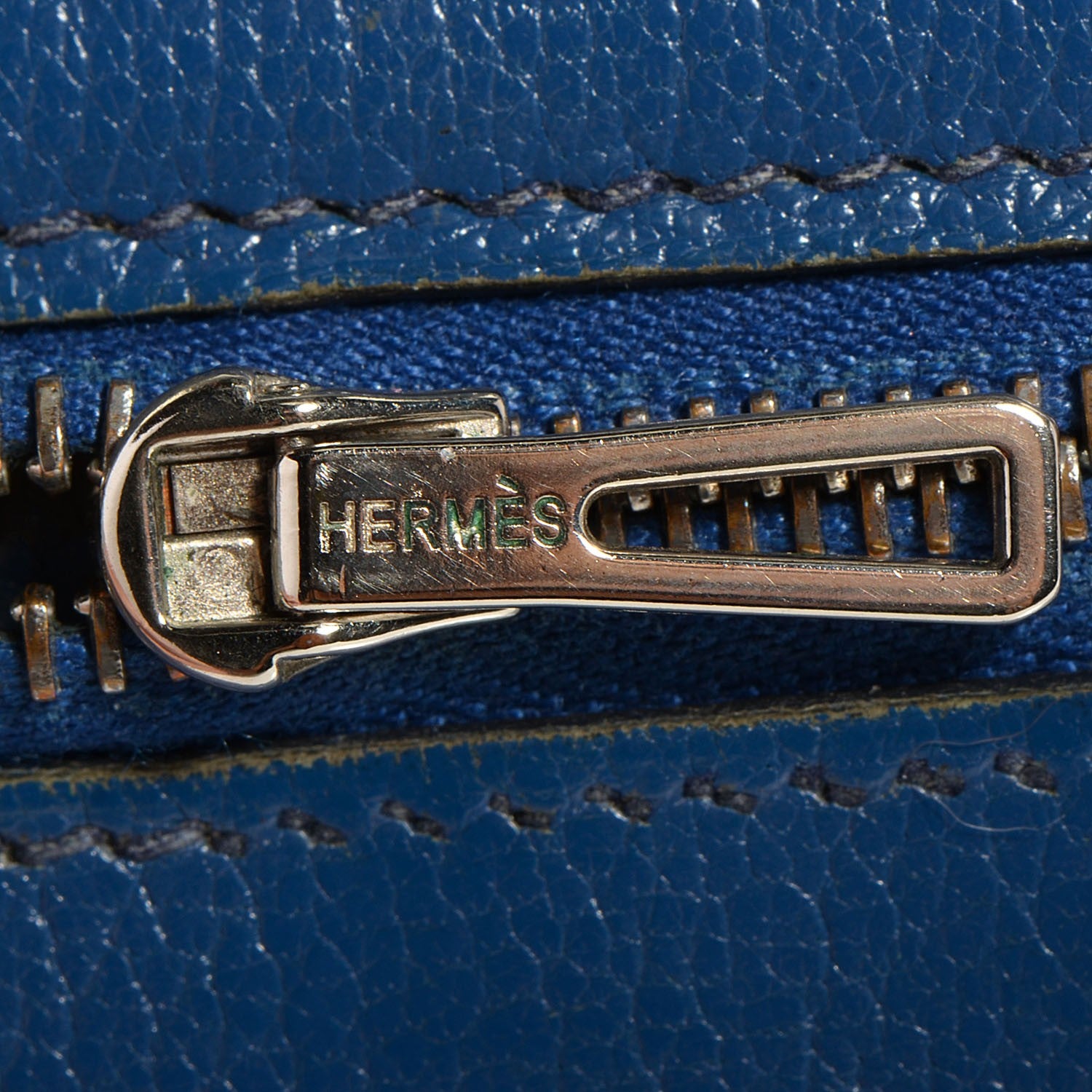 Hermes Chevre Mysore Bearn Wallet Brighton Bleu 7 of 9
