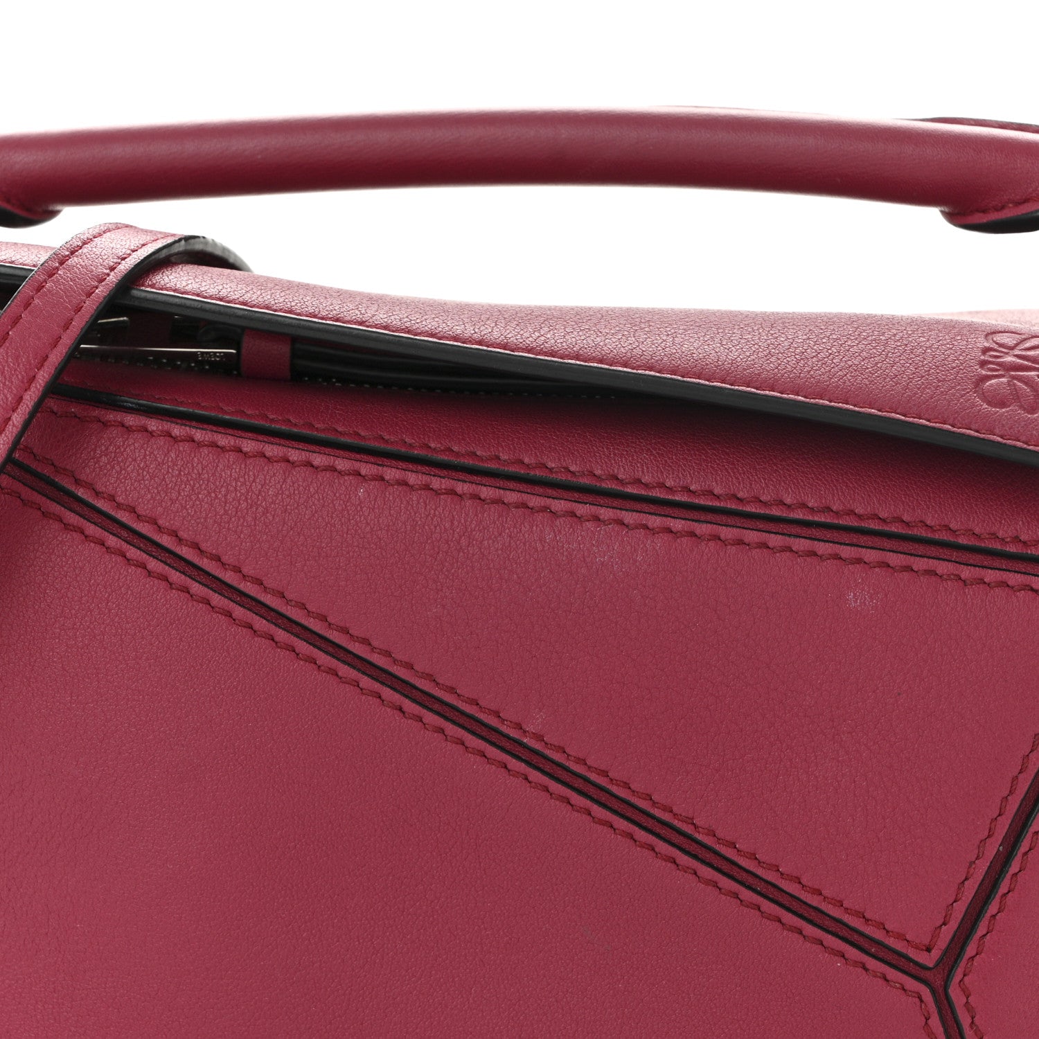 Loewe Calfskin Mini Puzzle Bag Raspberry 8 of 10