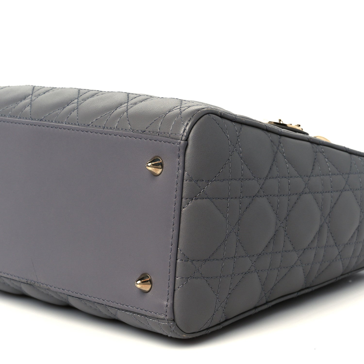 Christian Dior Lambskin Cannage Medium Lady Dior Grey 10 of 10