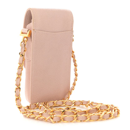 Chanel Caviar Phone Holder Crossbody Beige 3 of 11