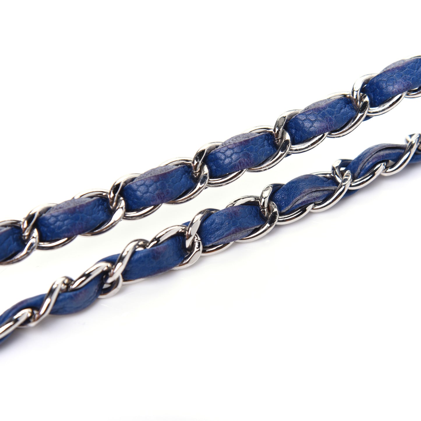 Caviar Quilted Jumbo Easy Flap Blue