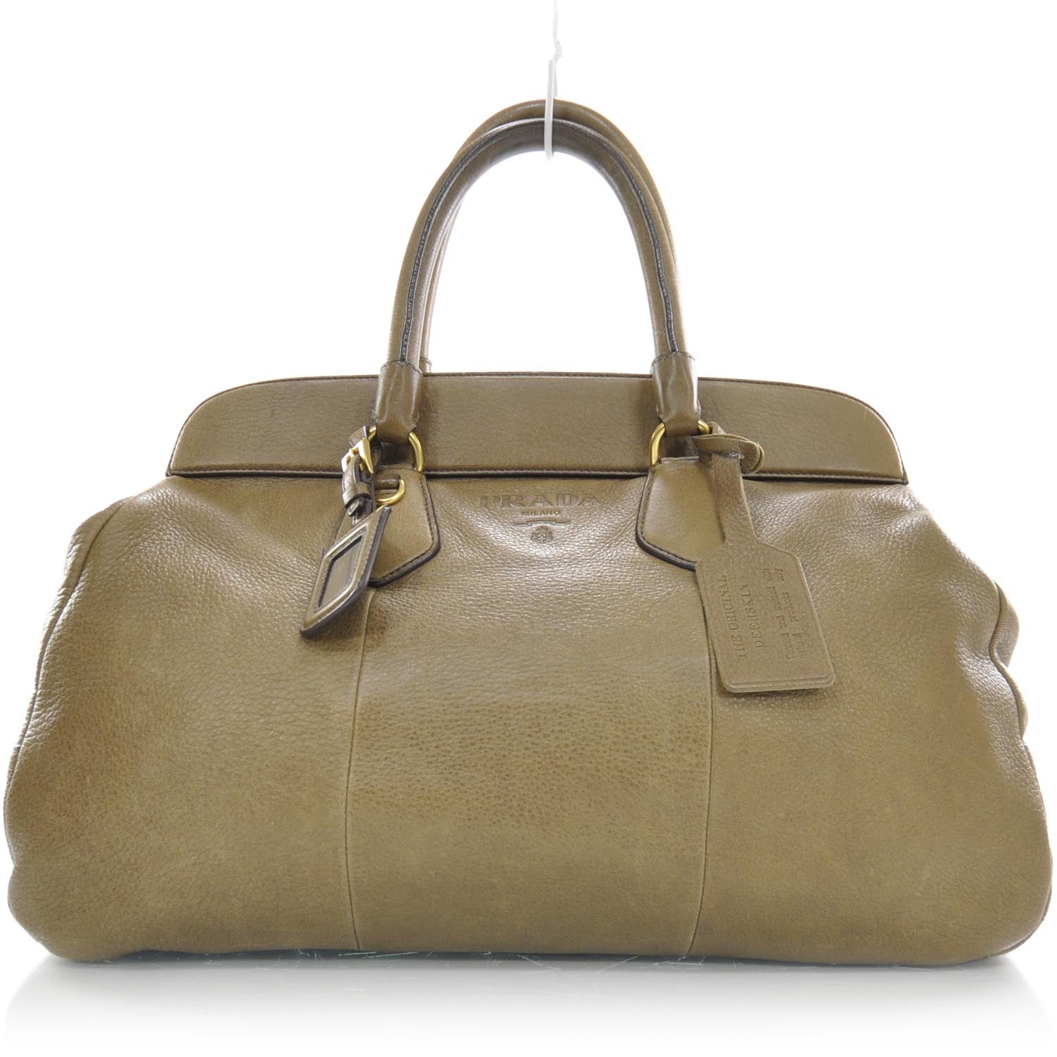Prada Cervo Deerskin Large Frame Satchel 1 of 9