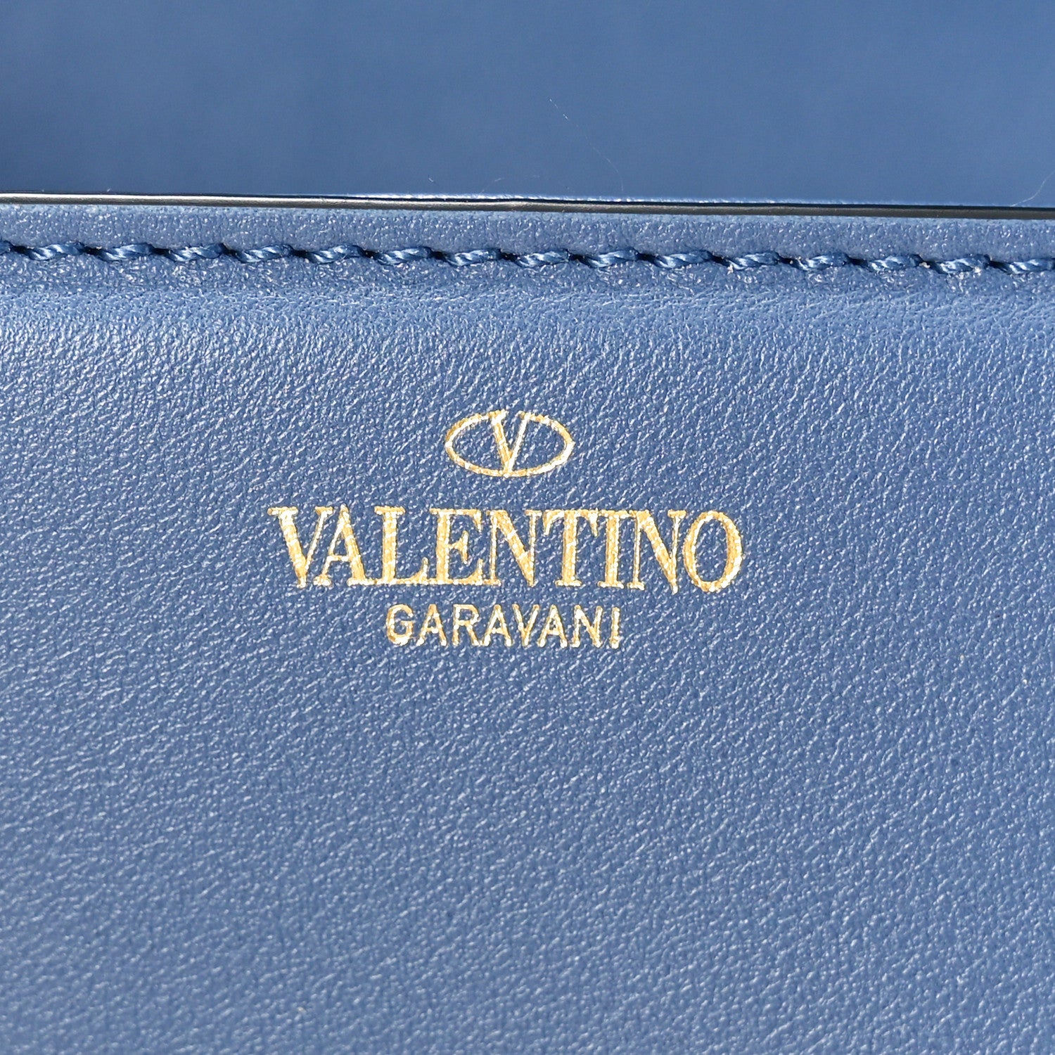 Valentino Garavani Calfskin Vlogo Small Loco Shoulder Bag Blue 6 of 9