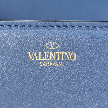 Valentino Garavani Calfskin Vlogo Small Loco Shoulder Bag Blue 6 of 9