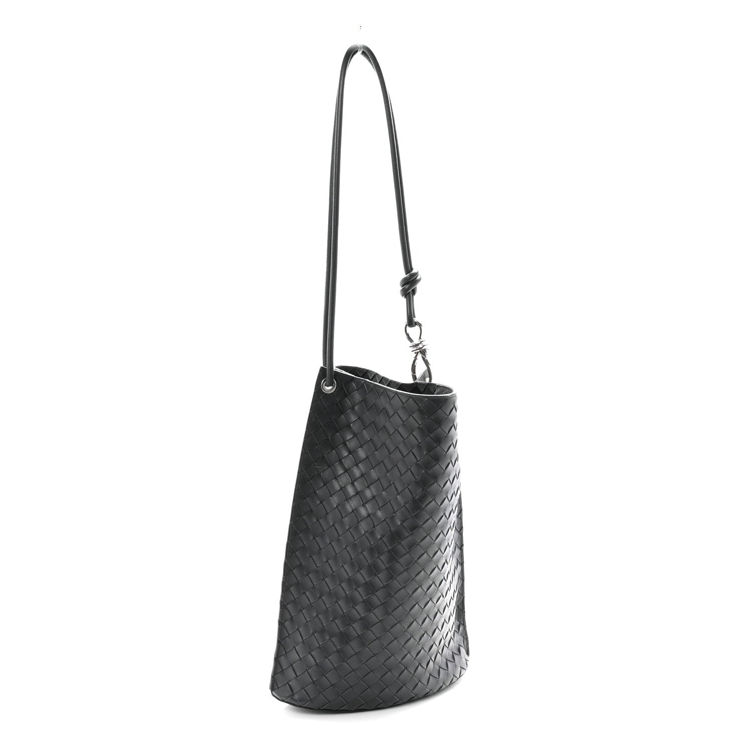 Bottega Veneta Nappa Intrecciato Medium Knot Bucket Bag Ardoise 2 of 9