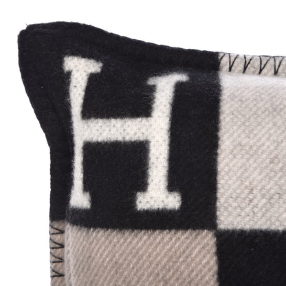 Hermes Wool Cashmere Avalon III Pillow PM Ecru Black 4 of 5