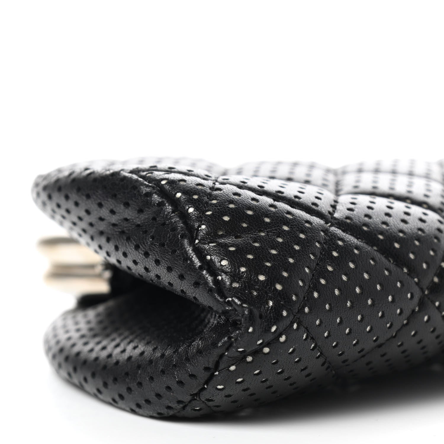 Chanel Lambskin Perforated Timeless Clutch Black 9 of 10