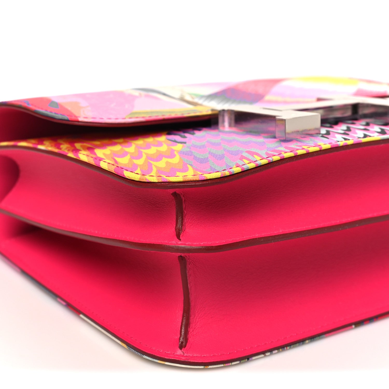Hermes Swift Silk Marble Printed Constance 24 Rose Azalee Rose Mexico 9 of 11