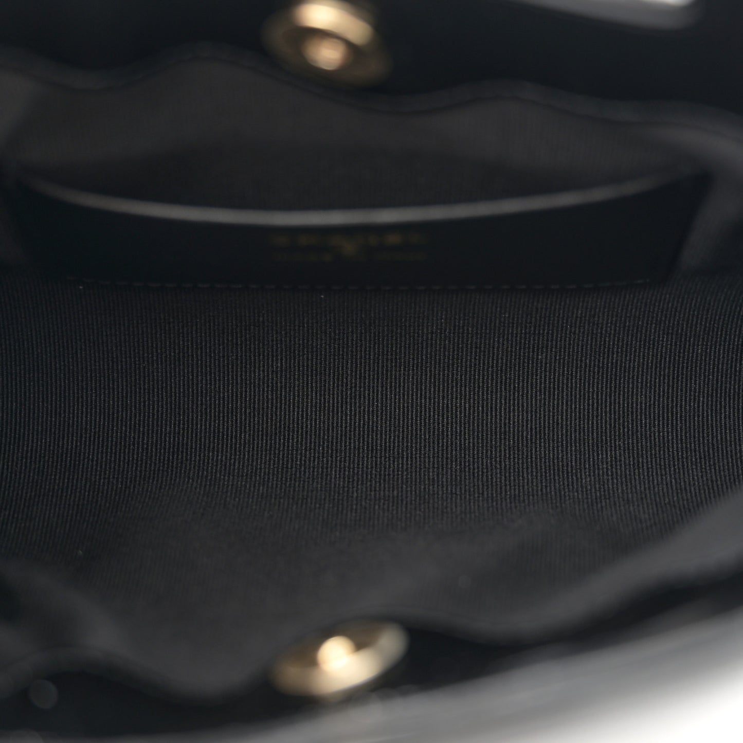 Shiny Crumpled Calfskin Quilted Nano 31 Shopping Bag Black