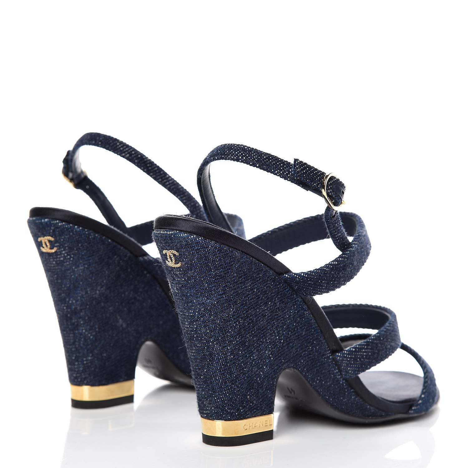 Chanel Denim Sandals 41 Dark Blue 4 of 13