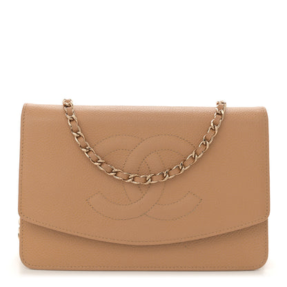 Chanel Caviar Timeless CC Wallet on Chain WOC Beige 1 of 14