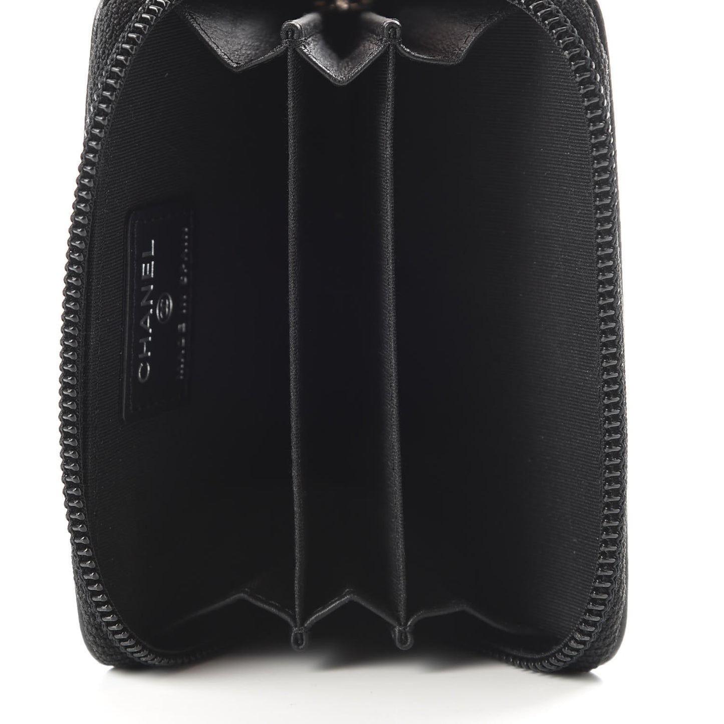 Caviar Timeless CC Zip Around Coin Purse Black