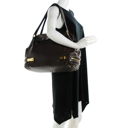 Chloe Calfskin Cary Zipped Shoulder Bag Anthracite 2 of 9