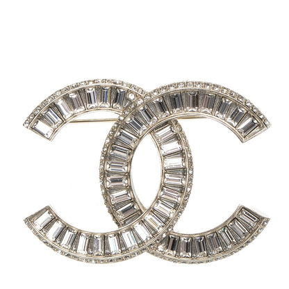 Chanel Baguette Crystal CC Brooch Gold 1 of 4