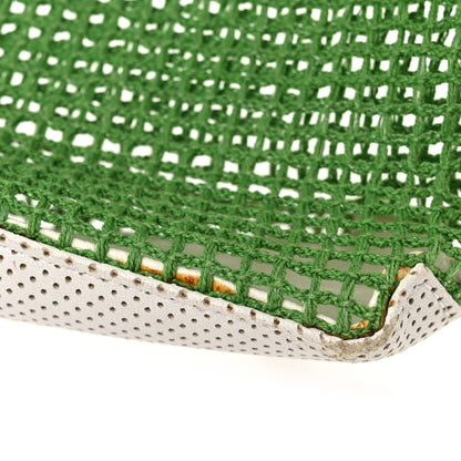 Chanel Perforated Calfskin Suede Mesh Fabric Tennis Ball Shoulder Bag Green 13 of 13
