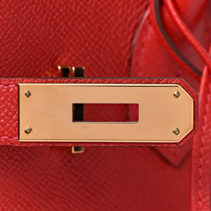 Hermes Epsom Birkin 30 Rouge Casaque 9 of 38