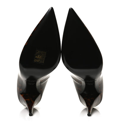 Saint Laurent Patent Tartaruga Kiki 85 Pump 36.5 Manto Naturale 7 of 9
