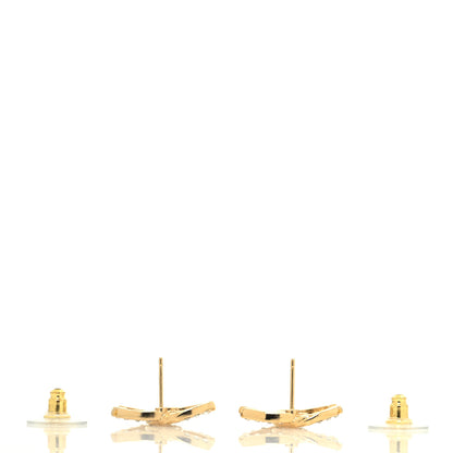 Chanel Crystal Twist CC Earrings Gold 3 of 4