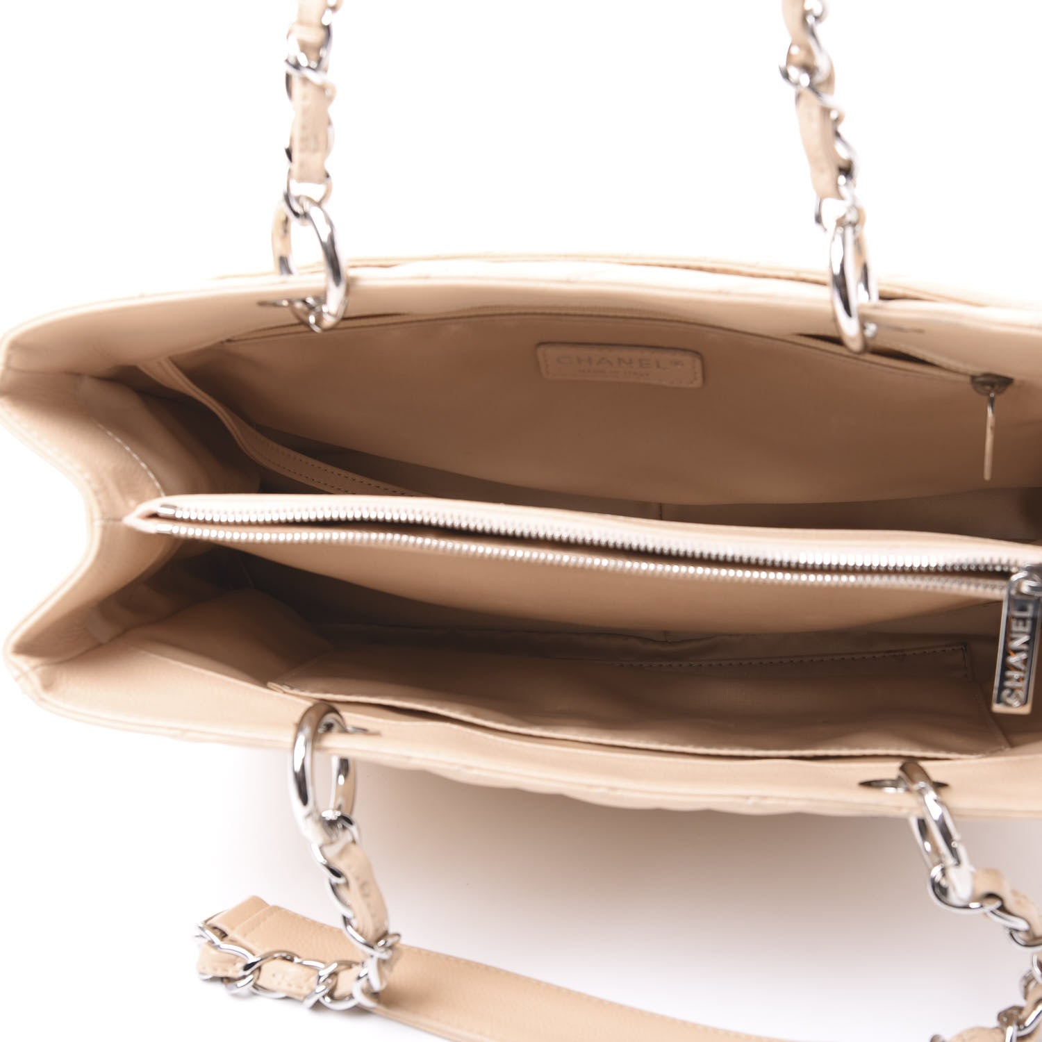 Chanel Caviar Quilted Grand Shopping Tote GST Beige Clair 4 of 10