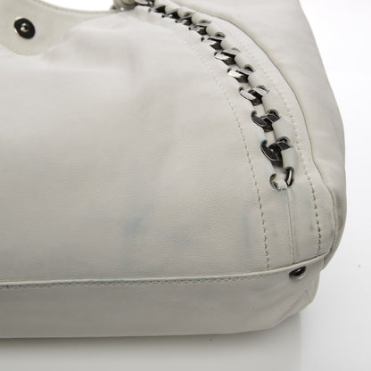 Chanel Calfskin Large East West Modern Chain Tote White 8 of 11