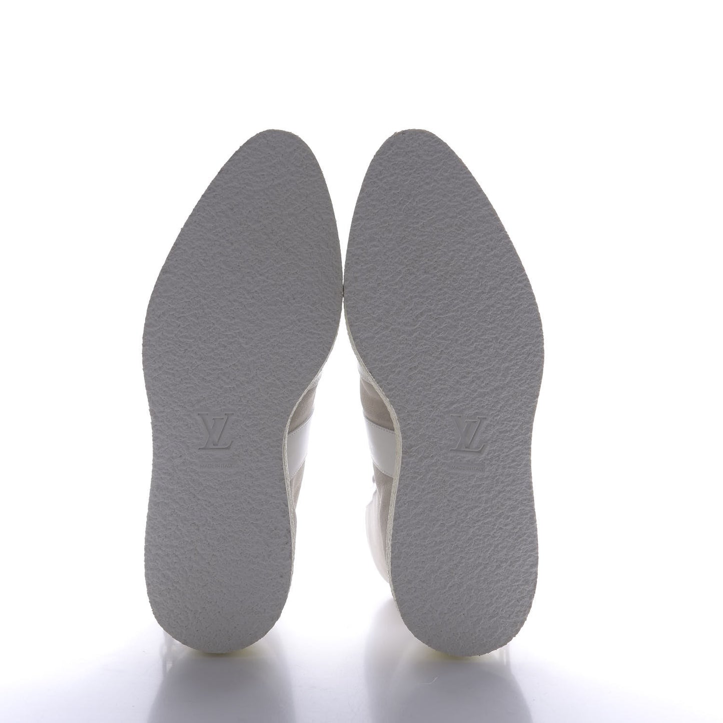 Calfskin Suede Mens Creeper Ankle Boots 9 White