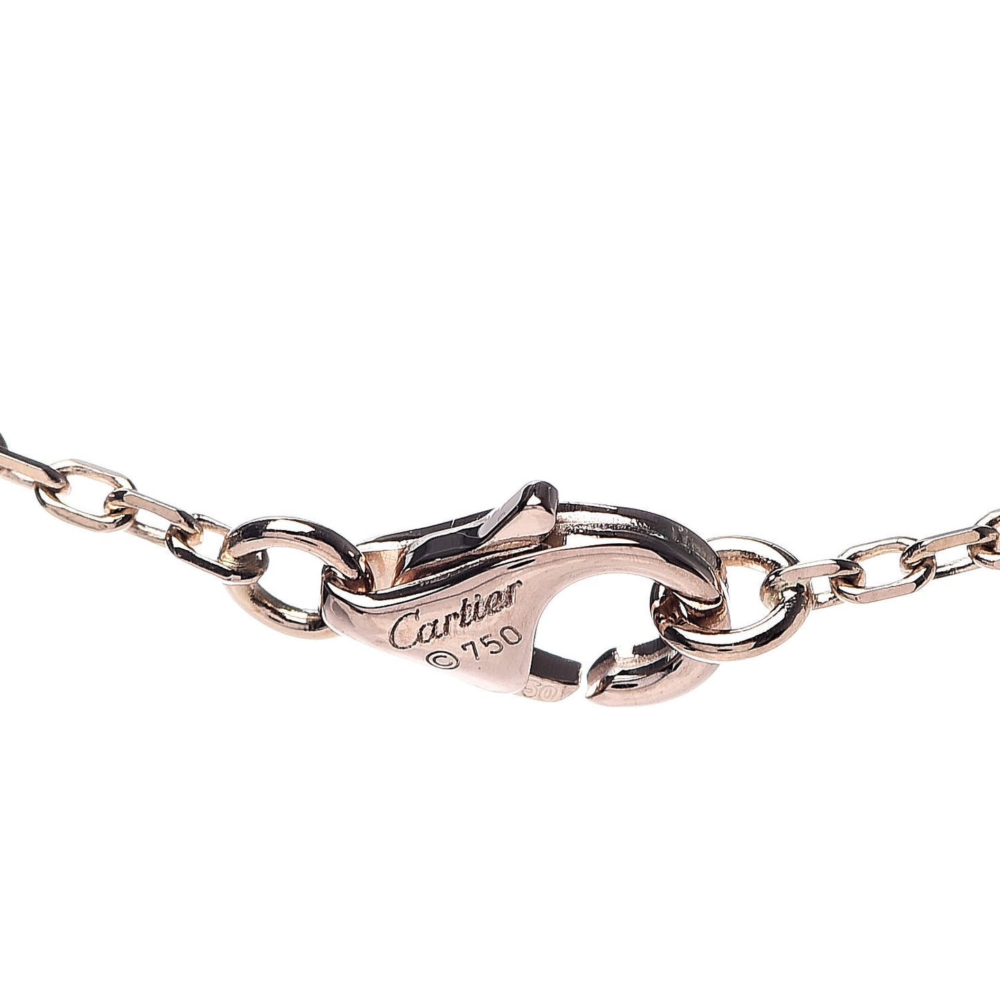 18K Pink Gold Pink Sapphire XS Hearts and Symbols Necklace