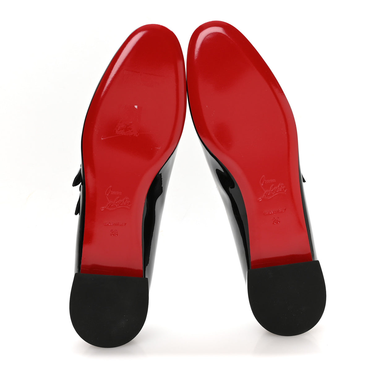 Christian Louboutin Patent Sweet Jane Flats 39 Black 6 of 8