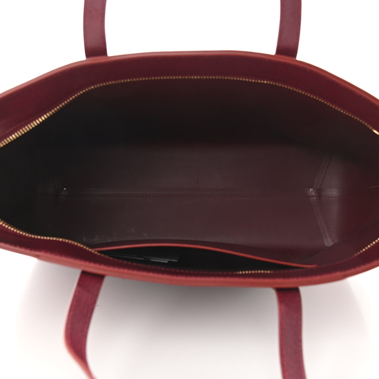 Mansur Gavriel Saffiano Small Shopping Tote Claret 5 of 9