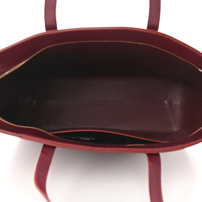 Mansur Gavriel Saffiano Small Shopping Tote Claret 5 of 9