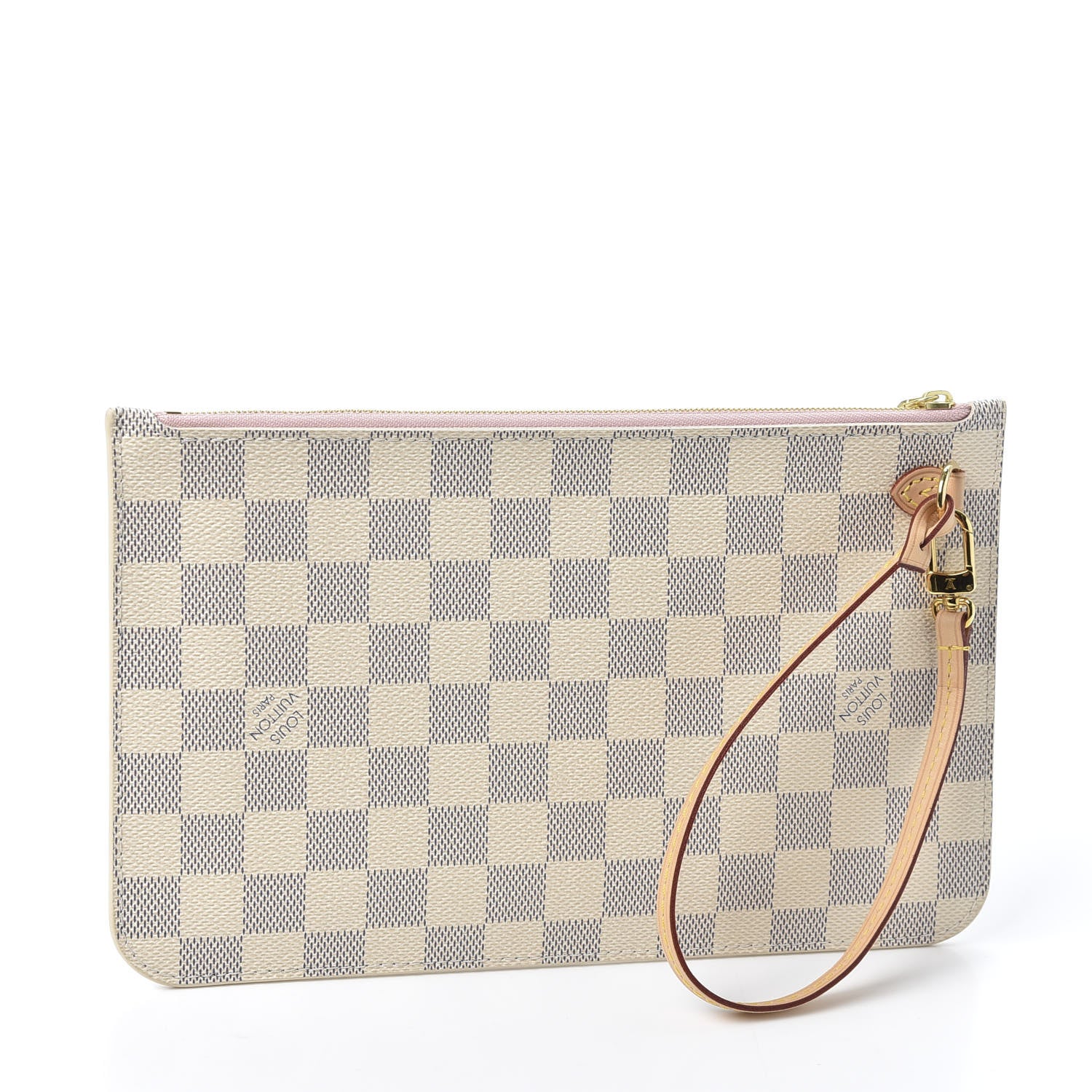 Louis Vuitton Damier Azur Neverfull MM GM Pochette Rose Ballerine 2 of 8