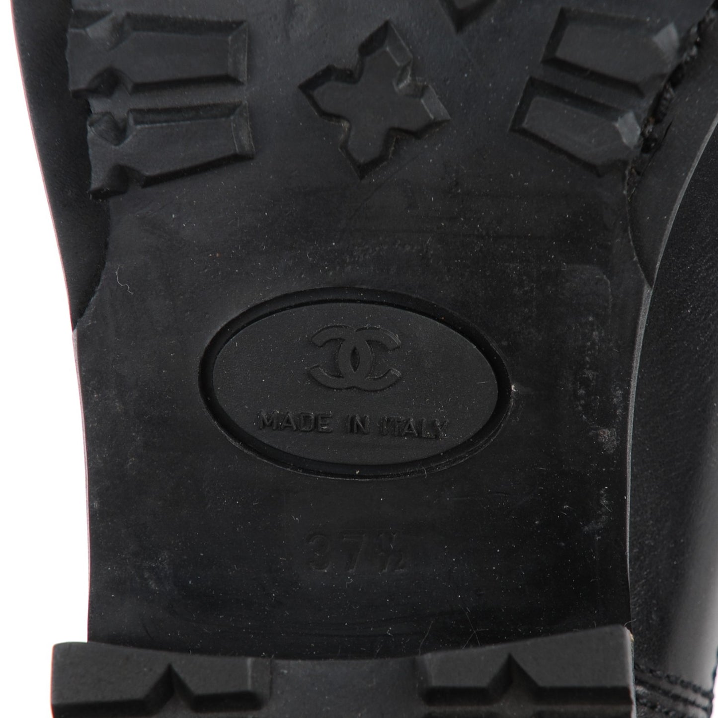 Calfskin Elastic Ankle Boots 37.5 Black