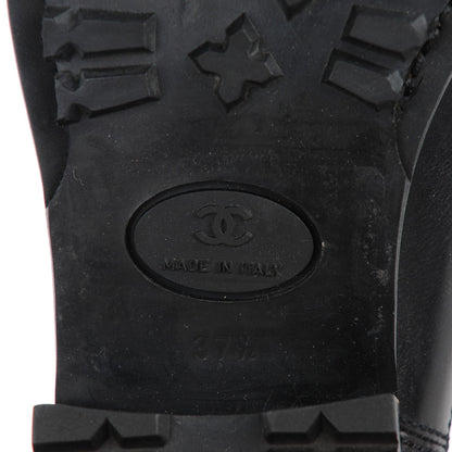 Chanel Calfskin Elastic Ankle Boots 37.5 Black 6 of 7