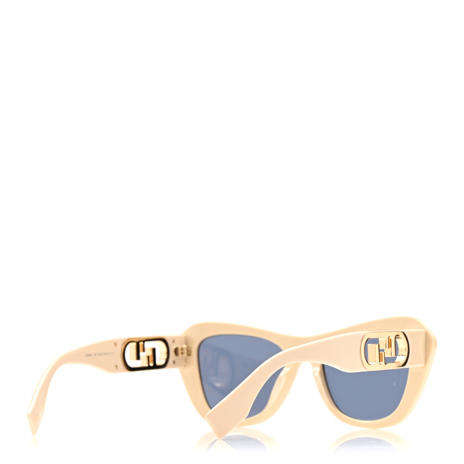 Fendi Acetate Fendi Square Sunglasses FE40100I Beige Gold 4 of 7