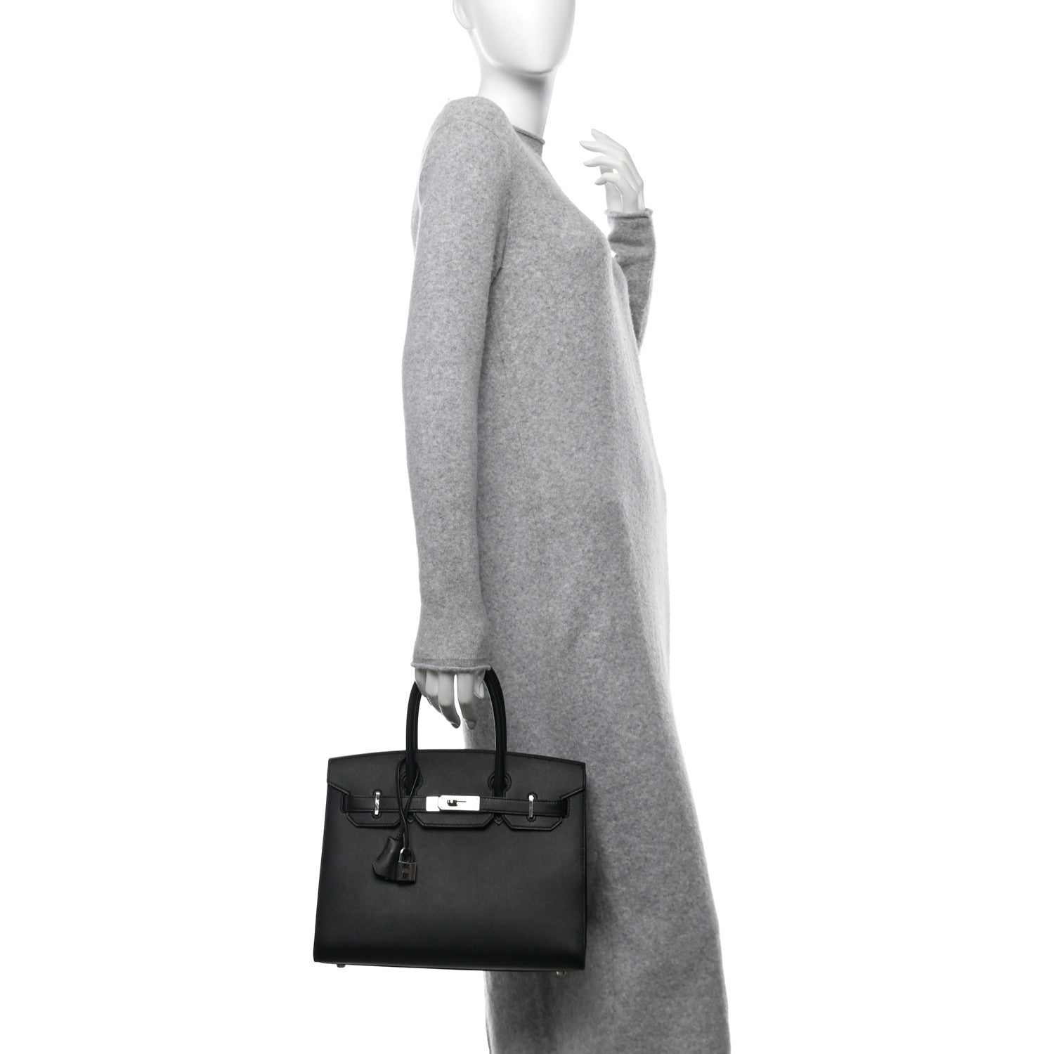 Hermes Madame Calfskin Birkin Sellier 30 Black 2 of 11