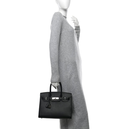 Hermes Madame Calfskin Birkin Sellier 30 Black 2 of 11
