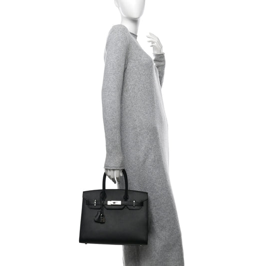 Madame Calfskin Birkin Sellier 30 Black