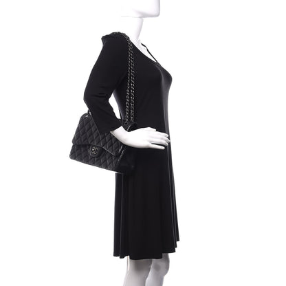 Chanel Lambskin Quilted Jumbo Double Flap Black 3 of 12