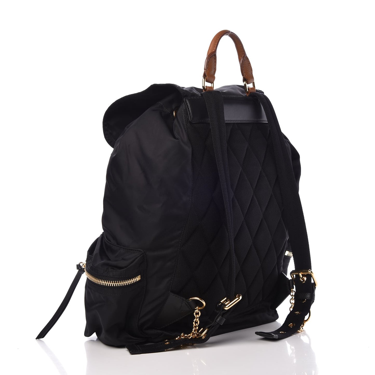 Nylon Large Rucksack Backpack Black