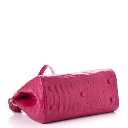 Nancy Gonzalez Crocodile Medium Satchel Fuchsia 4 of 8