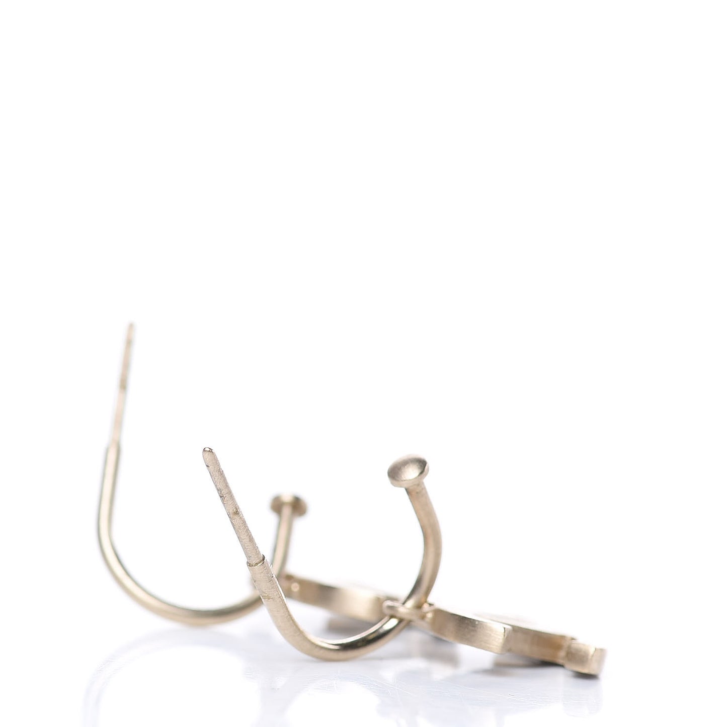 Enamel CC Dangle Earrings Gold Black