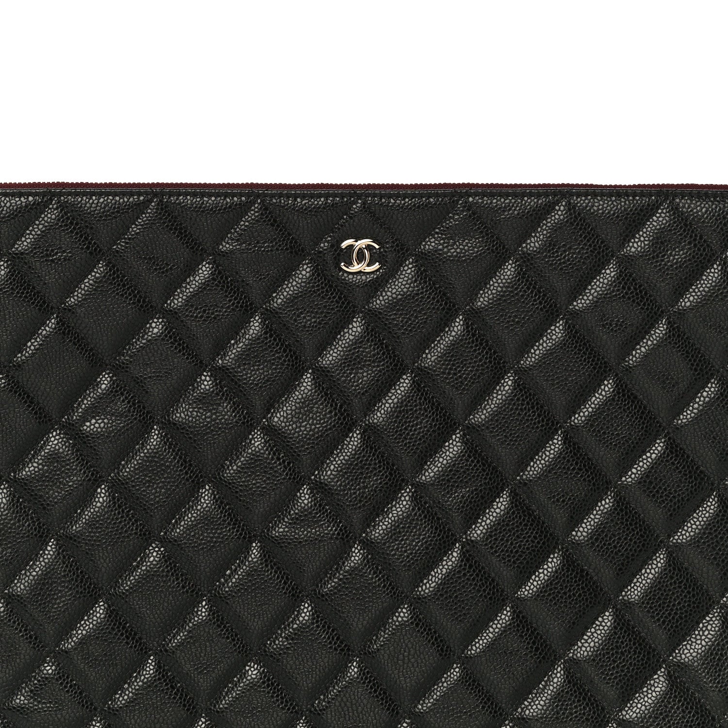 Chanel Caviar Quilted Large Cosmetic Case Black 8 of 10