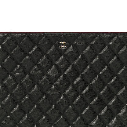 Chanel Caviar Quilted Large Cosmetic Case Black 8 of 10
