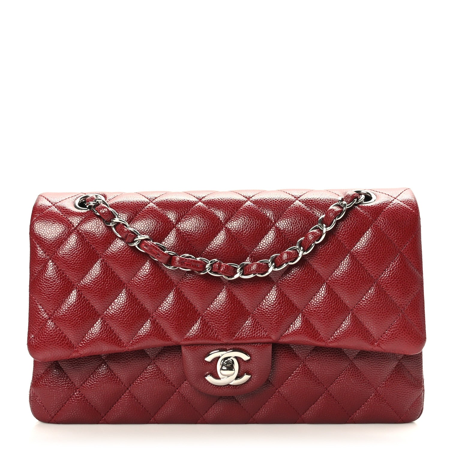 Chanel Caviar Quilted Medium Double Flap Burgundy 1 of 9