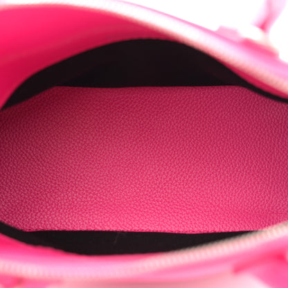 Balenciaga Signature Grained Calfskin Logo XXS Ville Top Handle Bag Fuchsia 5 of 10