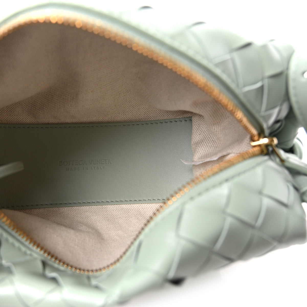 Nappa Intrecciato Loop Top Handle Camera Bag New Sauge