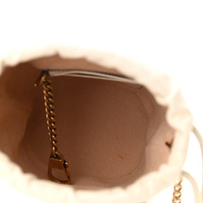 Gucci Calfskin Matelasse Mini GG Marmont 2.0 Bucket Bag White 5 of 13