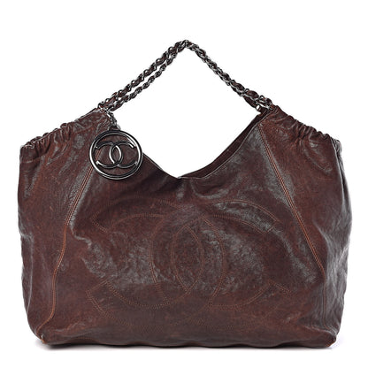 Chanel Distressed Caviar XL Coco Cabas Brown 1 of 14