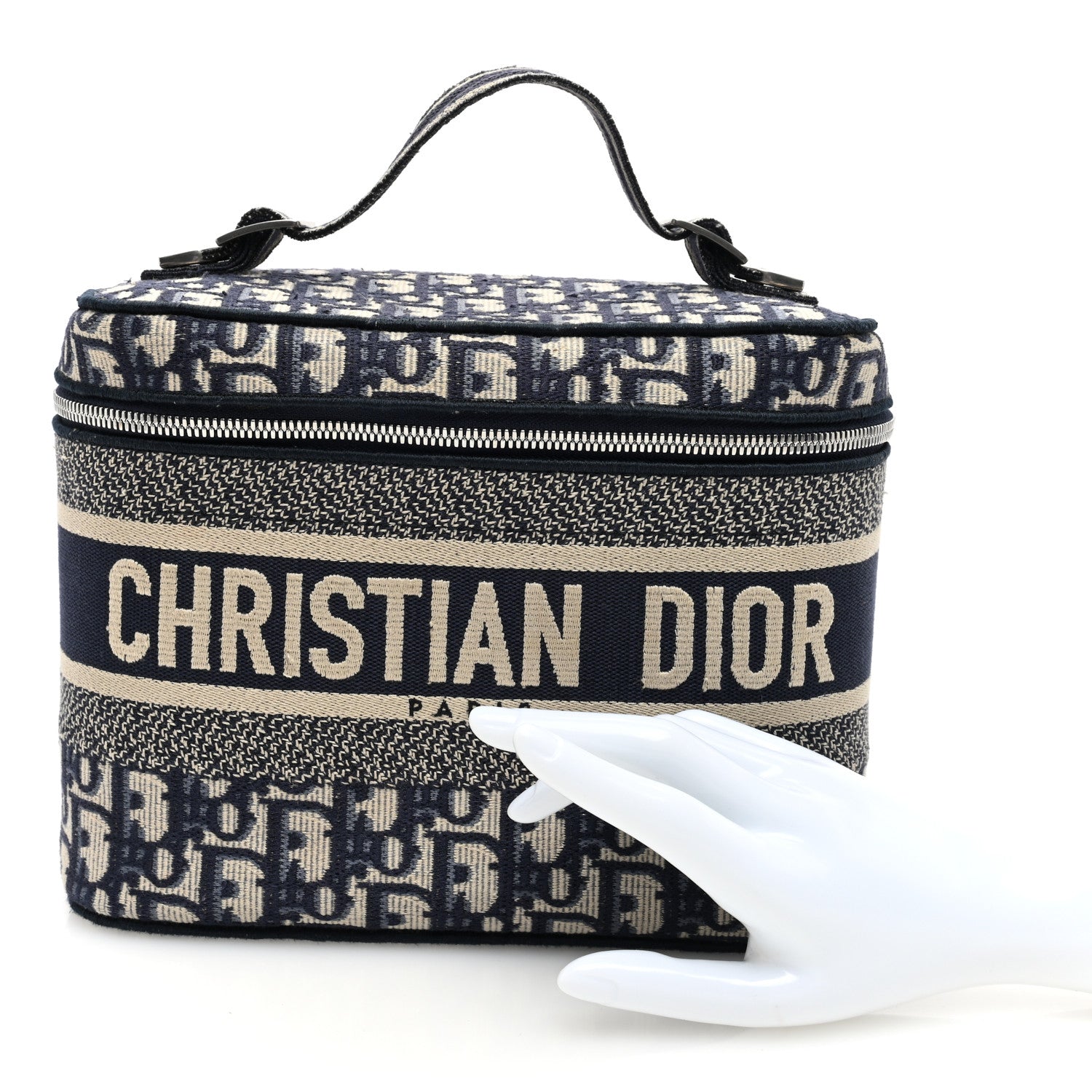 Christian Dior Oblique Diortravel Vanity Case Blue 1524079