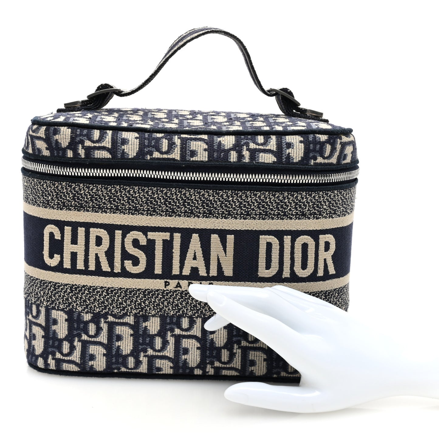 Oblique Diortravel Vanity Case Blue