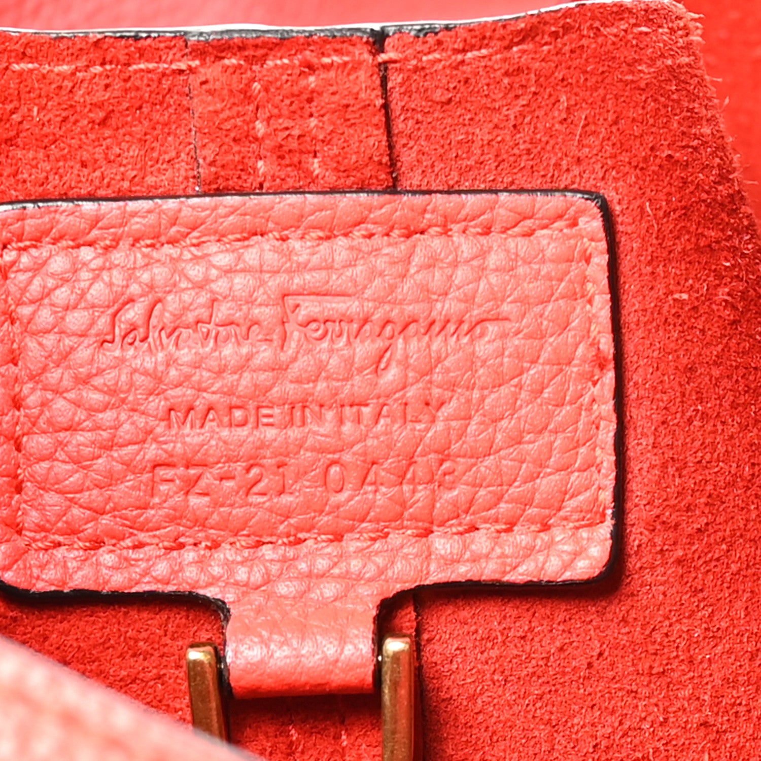 Salvatore Ferragamo Calfskin Gancini Margot Hobot Candy Apple Red 6 of 9